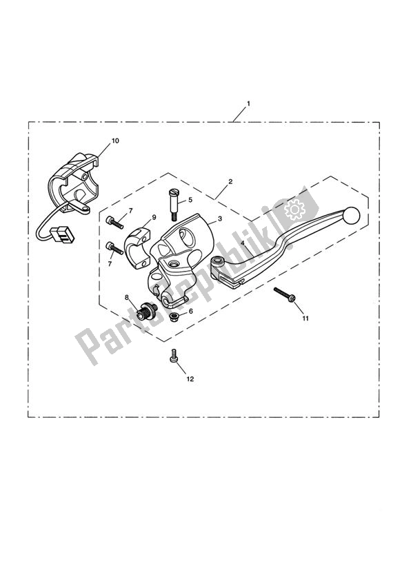 All parts for the Clutch Controls & Switches 281466-f2 / 279279-f4 > of the Triumph America Carburettor 790 2002 - 2007